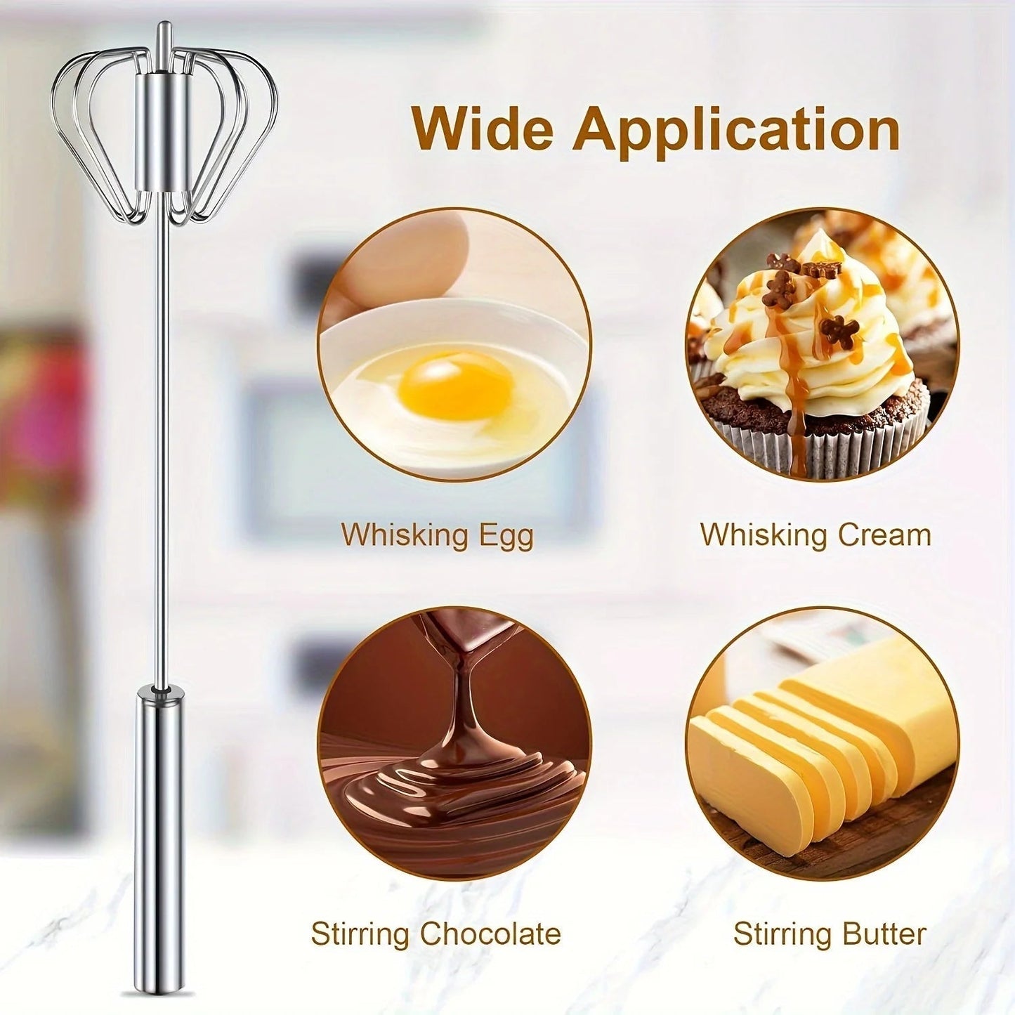 Automatic Stainless Steel Egg Beater