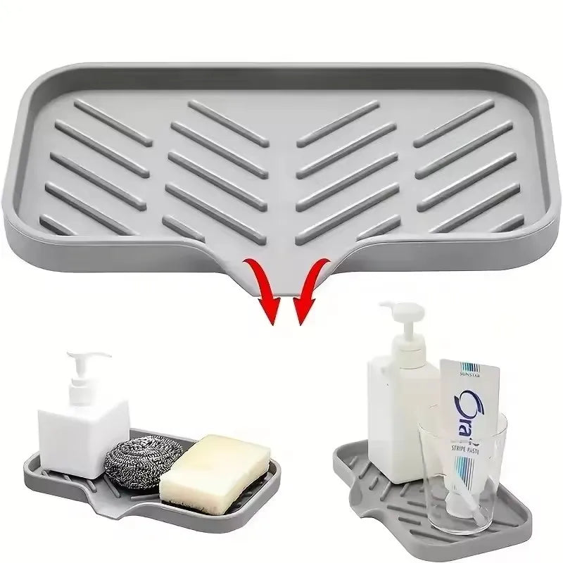 Kitchen Sink Organizer & Soap Dispenser Tray