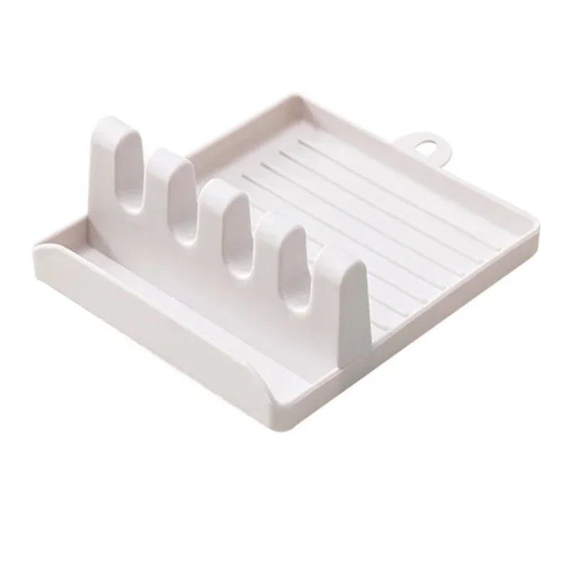Kitchen Utensil Organiser & Pot Lid Holder - Countertop Storage Rack