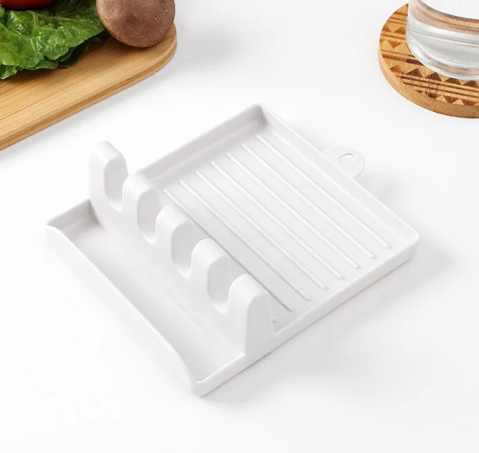 Kitchen Utensil Organiser & Pot Lid Holder - Countertop Storage Rack