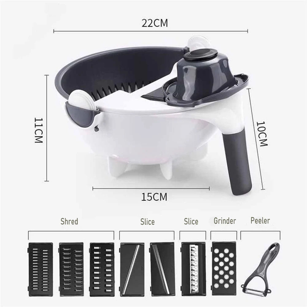 12-in-1 Manual Vegetable Chopper & Slicer