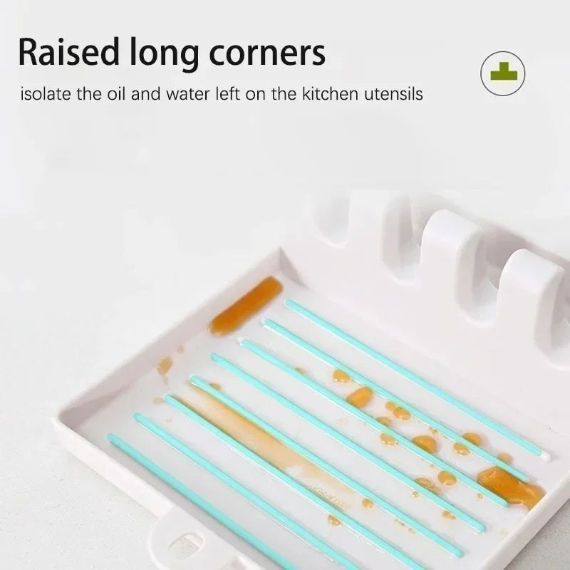 Kitchen Utensil Organiser & Pot Lid Holder - Countertop Storage Rack