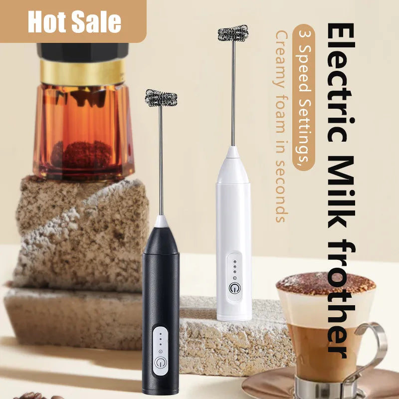 Wireless Rechargeable Three-Speed Coffee Cream Frother