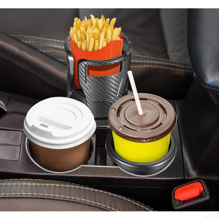 Multifunctional Car Cup Holder Expander with Tray
