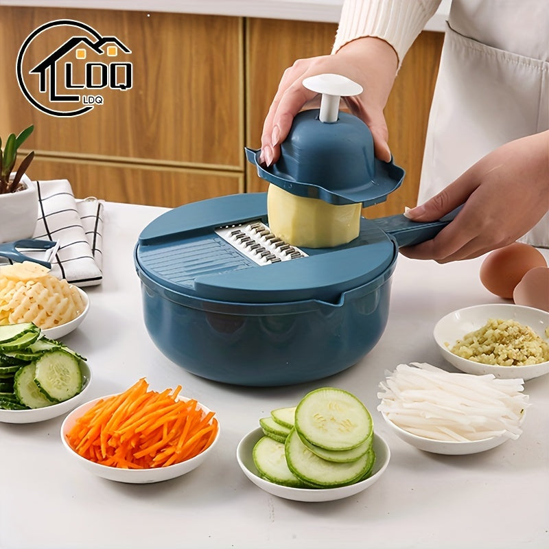 12-in-1 Manual Vegetable Chopper & Slicer